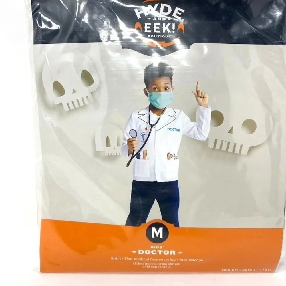Kids' Med Doctor Halloween Costume Top Accessories M Hyde & EEK! Boutique™ Caree - Picture 1 of 5